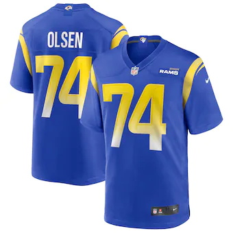 mens nike merlin olsen royal los angeles rams game retired 